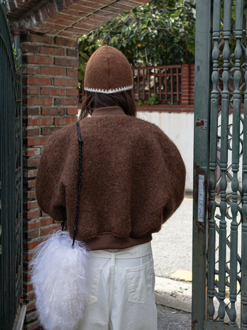 INSSENSE-A東大門㊣實拍女裝新品休閑時尚人氣推薦夾克羊駝毛INSSENSE-A夾克