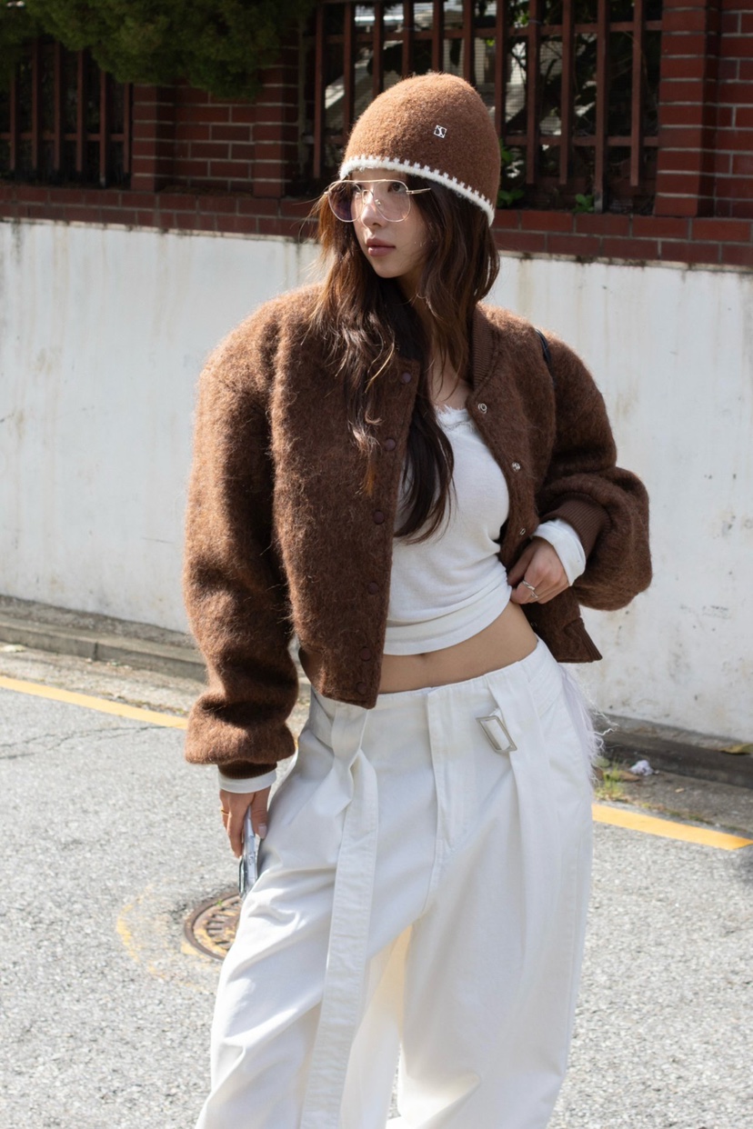 INSSENSE-A東大門㊣實拍女裝新品休閑時尚人氣推薦夾克羊駝毛INSSENSE-A夾克