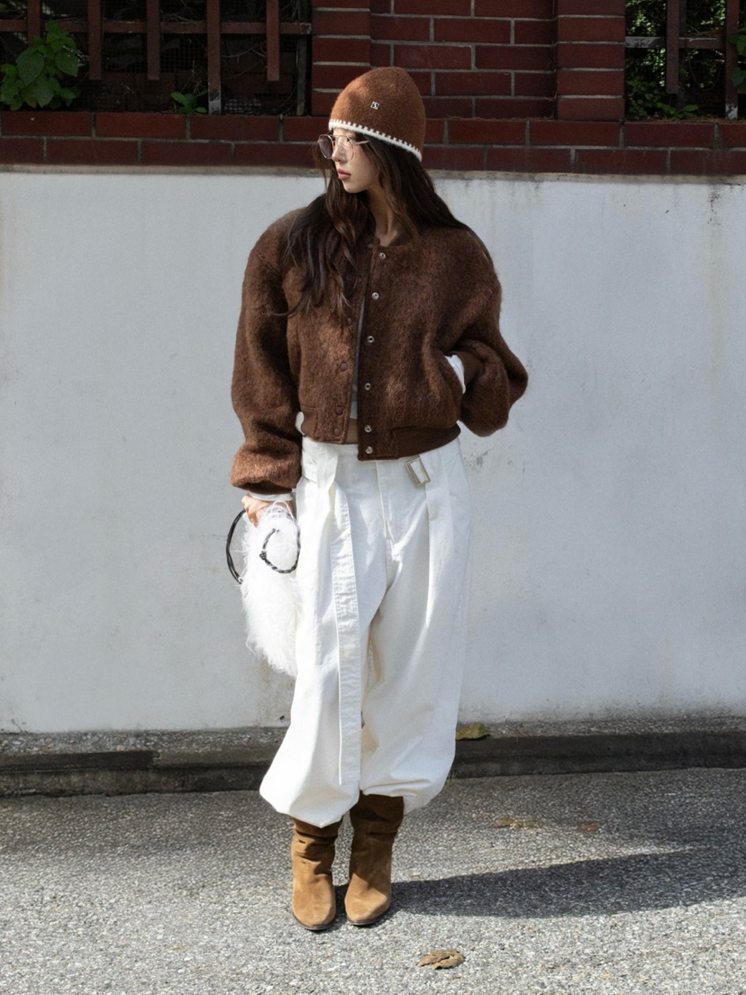 INSSENSE-A東大門㊣實拍女裝新品休閑時尚人氣推薦夾克羊駝毛INSSENSE-A夾克