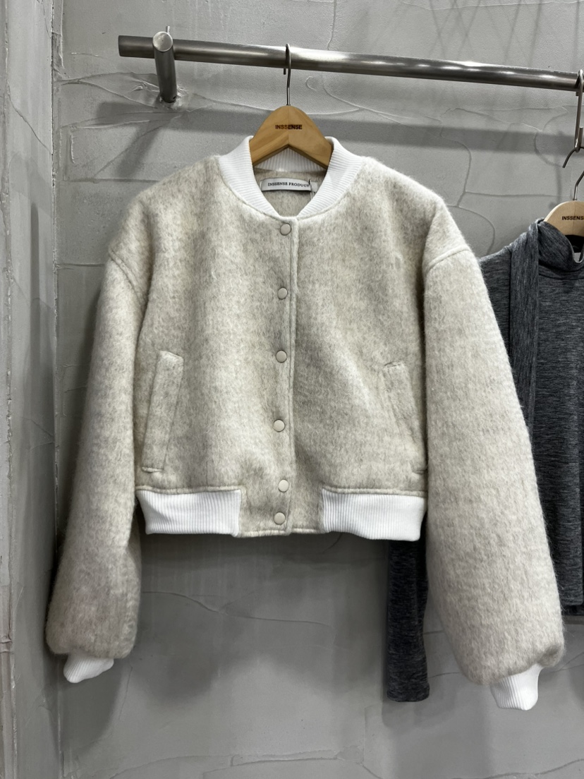 INSSENSE-A東大門㊣實拍女裝新品休閑時尚人氣推薦夾克羊駝毛INSSENSE-A夾克圖色1