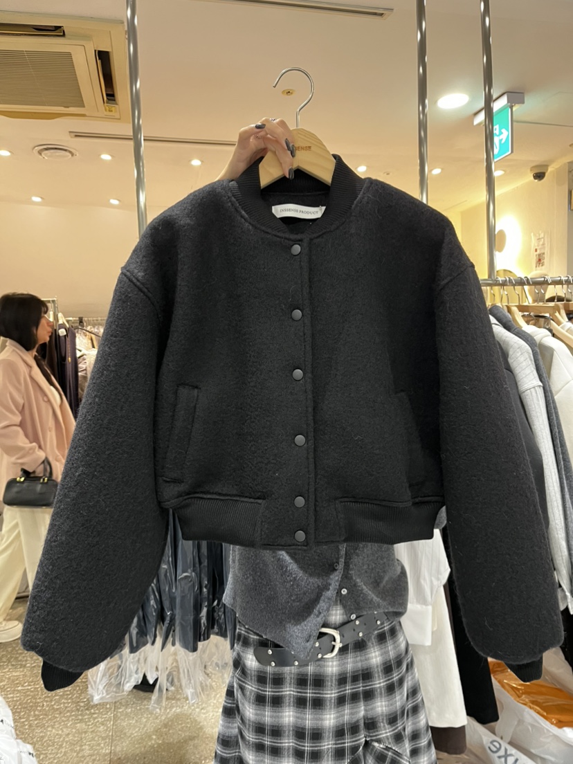 INSSENSE-A東大門㊣實拍女裝新品休閑時尚人氣推薦夾克羊駝毛INSSENSE-A夾克圖色3