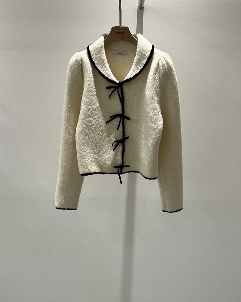 DENISE韓國直郵㊣女裝新品熱賣25秋冬休閑時尚推薦毛衣開衫DENISE毛衣圖色2