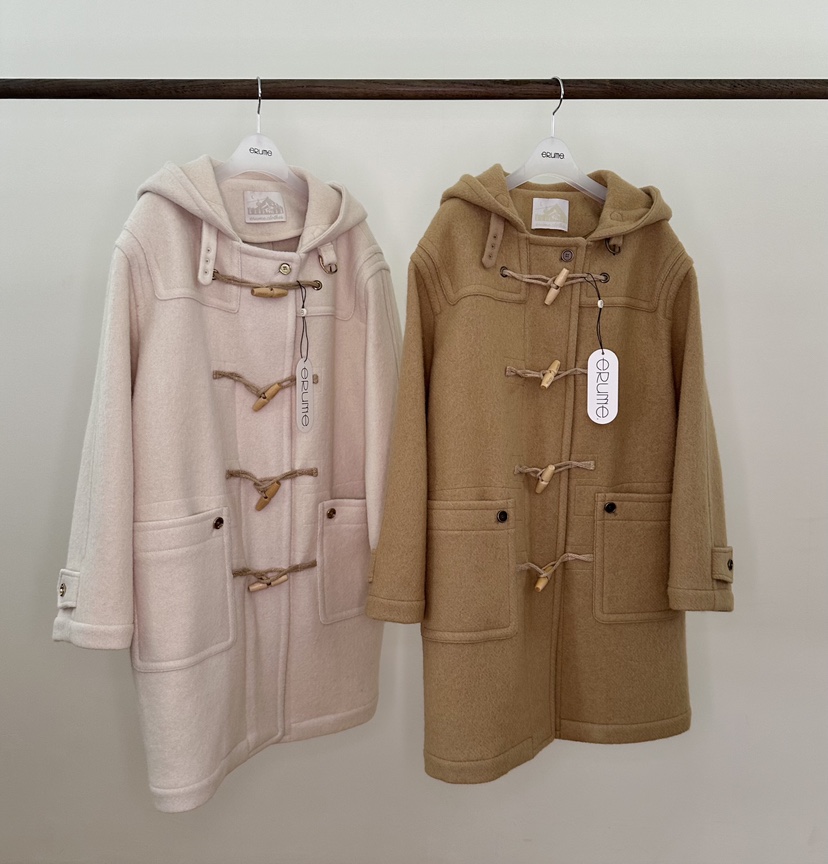 ERUME韓國代購㊣女裝新款推薦人氣時尚休閑25秋冬中長款大衣羊駝ERUME中長款大衣