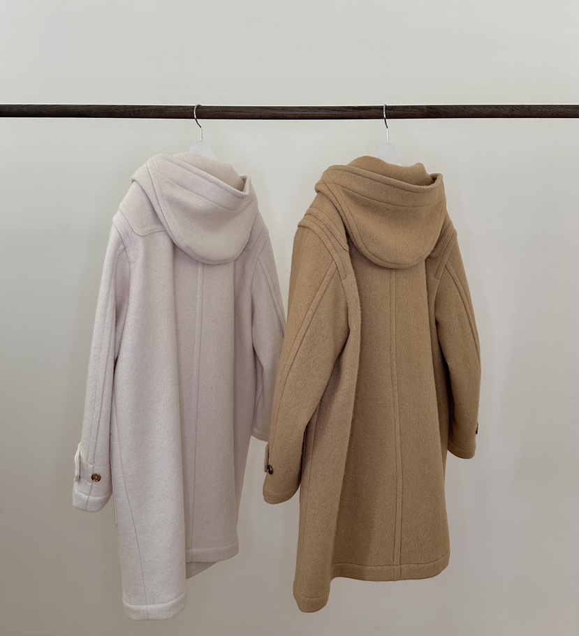 ERUME韓國代購㊣女裝新款推薦人氣時尚休閑25秋冬中長款大衣羊駝ERUME中長款大衣