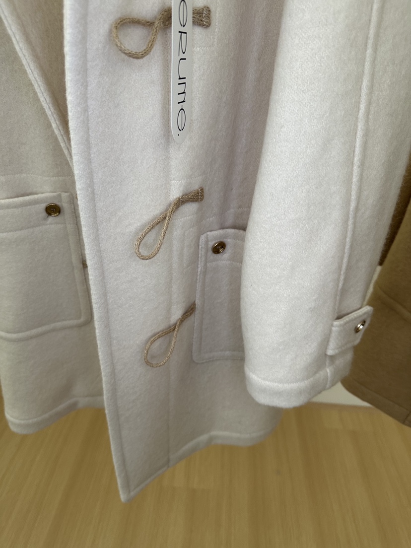 ERUME韓國代購㊣女裝新款推薦人氣時尚休閑25秋冬中長款大衣羊駝ERUME中長款大衣