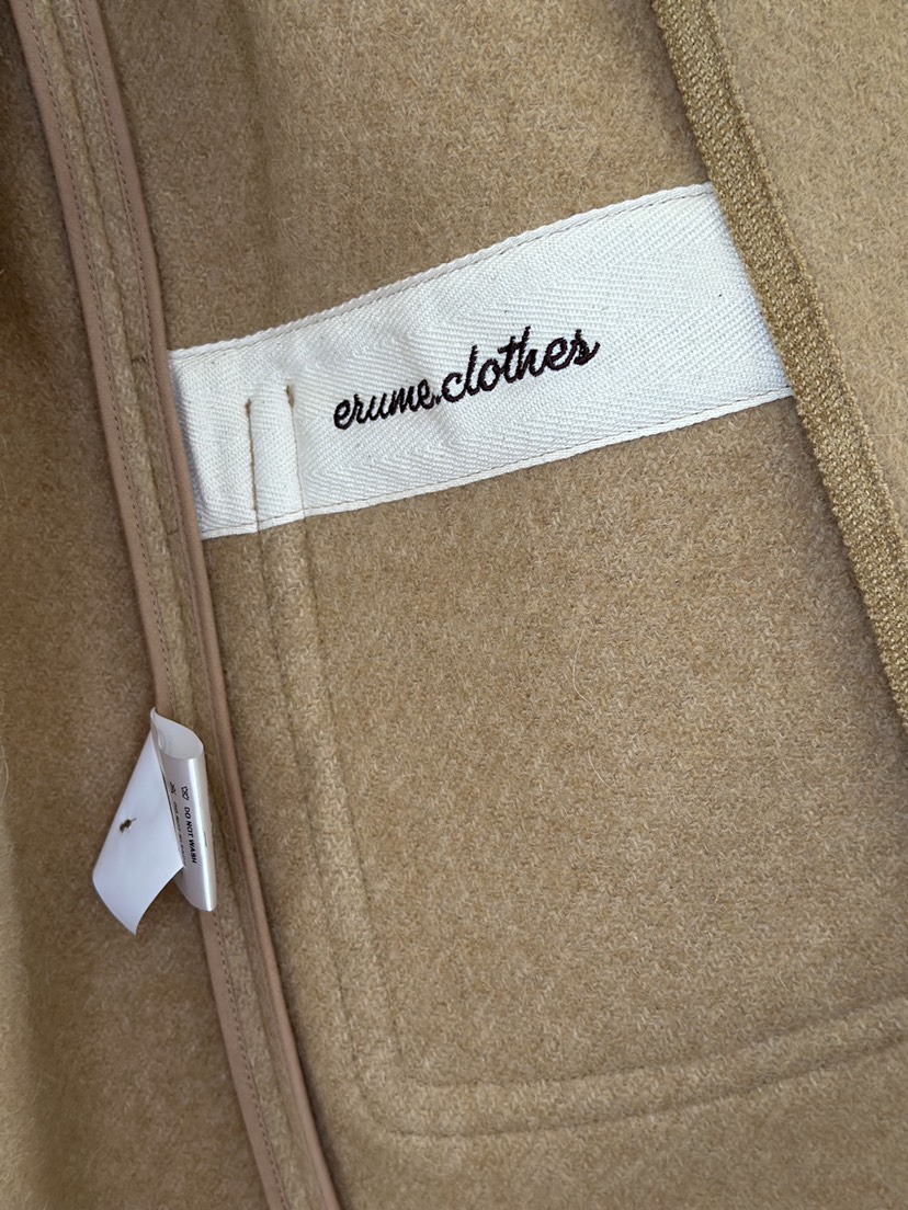 ERUME韓國代購㊣女裝新款推薦人氣時尚休閑25秋冬中長款大衣羊駝ERUME中長款大衣