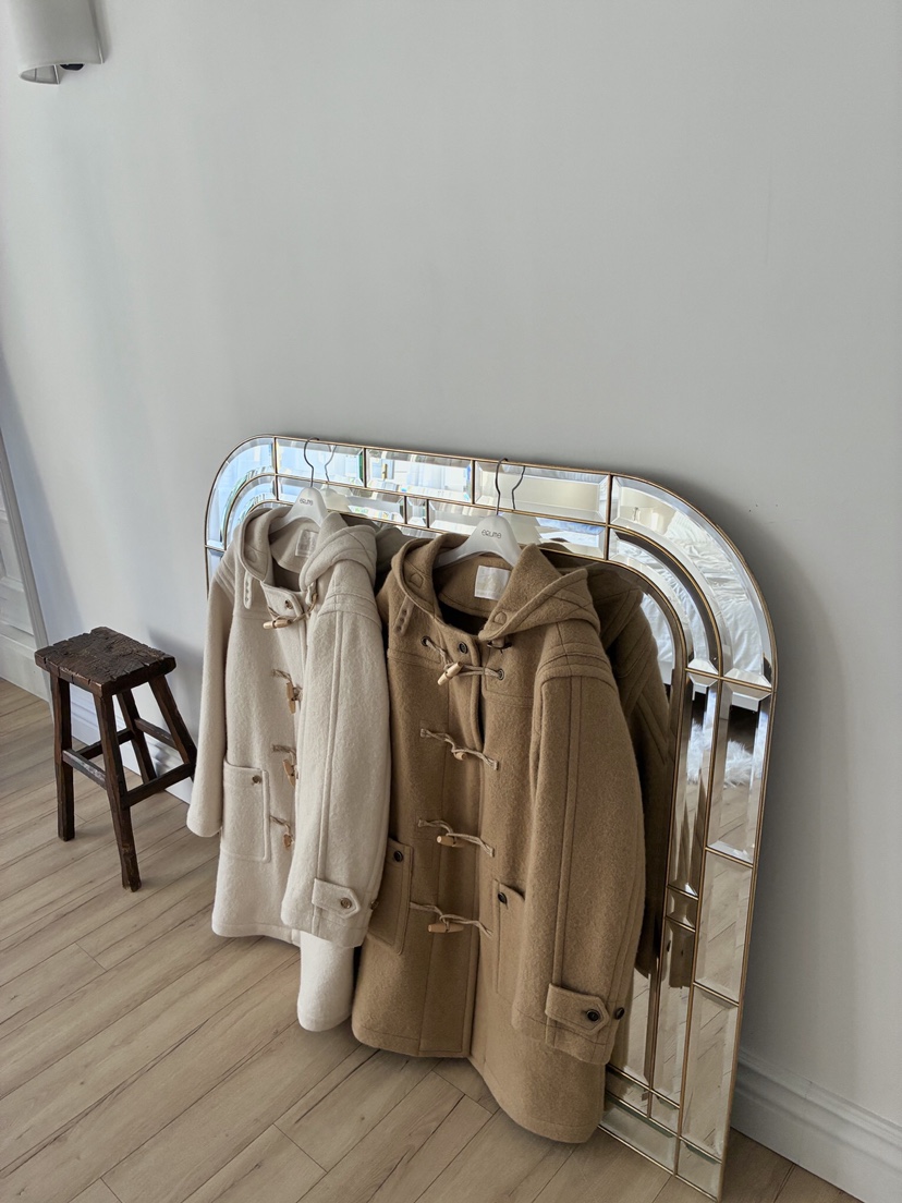 ERUME韓國代購㊣女裝新款推薦人氣時尚休閑25秋冬中長款大衣羊駝ERUME中長款大衣