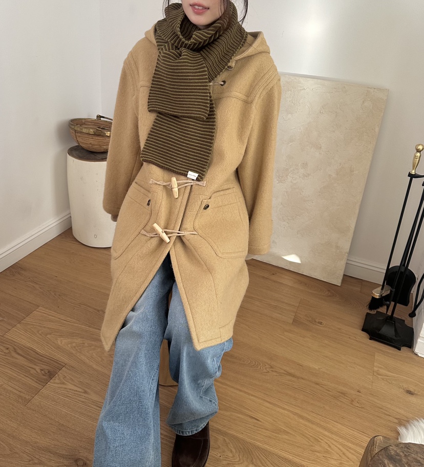 ERUME韓國代購㊣女裝新款推薦人氣時尚休閑25秋冬中長款大衣羊駝ERUME中長款大衣