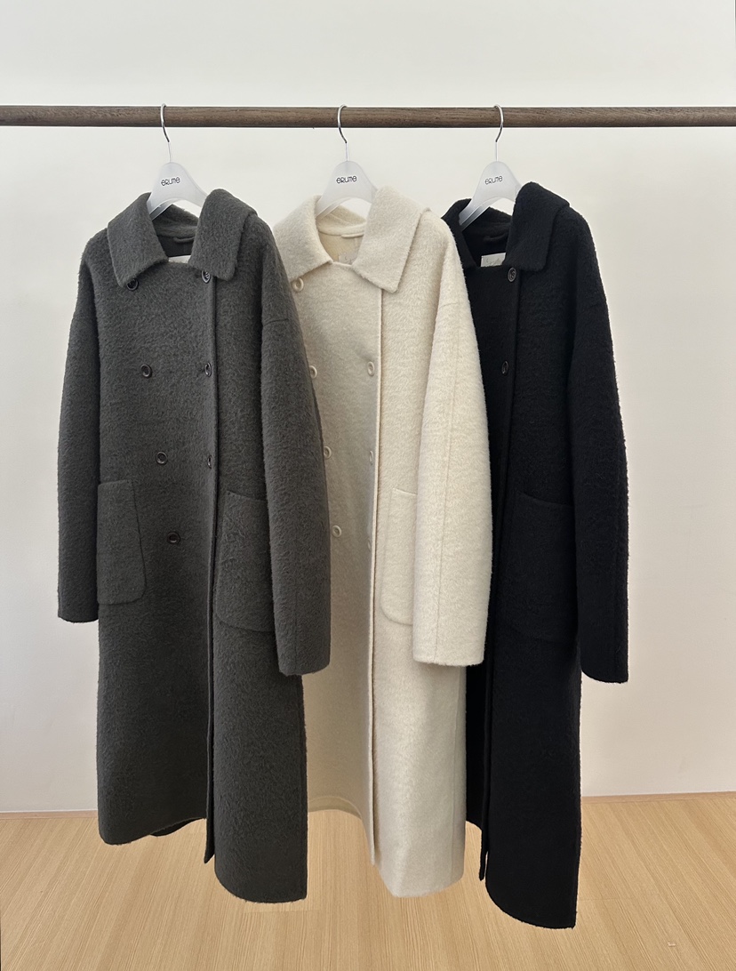 ERUME東大門㊣直郵女裝新品25秋冬熱賣推薦時尚中長款大衣羊駝ERUME中長款大衣