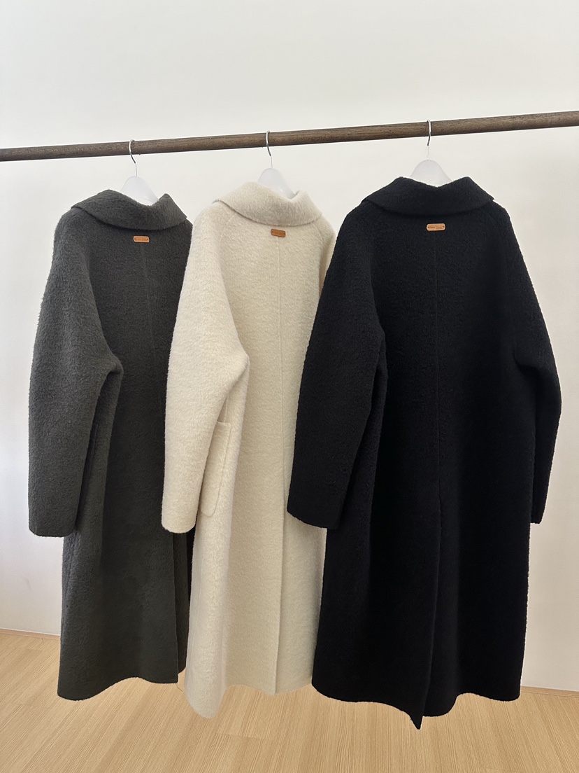 ERUME東大門㊣直郵女裝新品25秋冬熱賣推薦時尚中長款大衣羊駝ERUME中長款大衣
