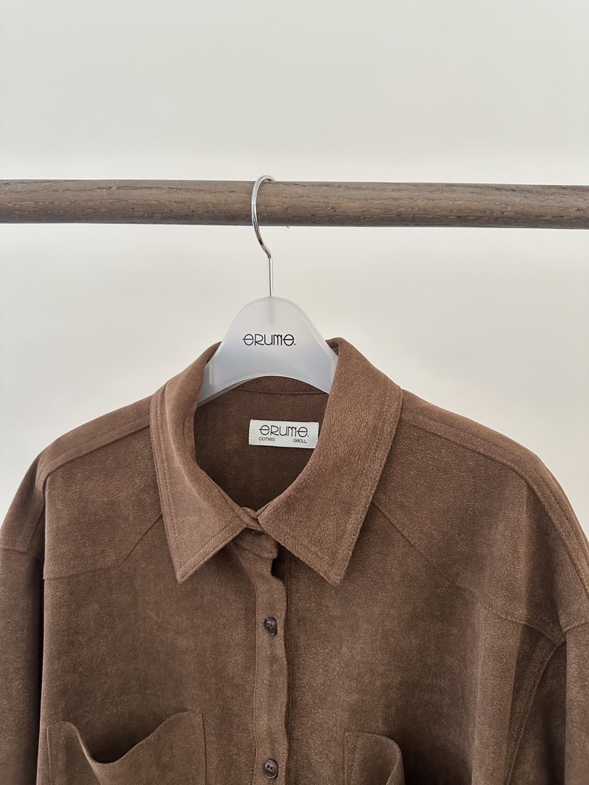 ERUME韓國直郵㊣女士新品人氣時尚推薦襯衫蕾絲衫含腰繩絨面革ERUME襯衫/蕾絲衫