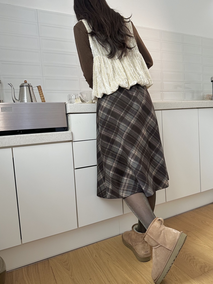 ERUME韓國直郵㊣女裝新品時尚25秋冬職業熱賣推薦半身裙中短裙ERUME半身裙/中短裙