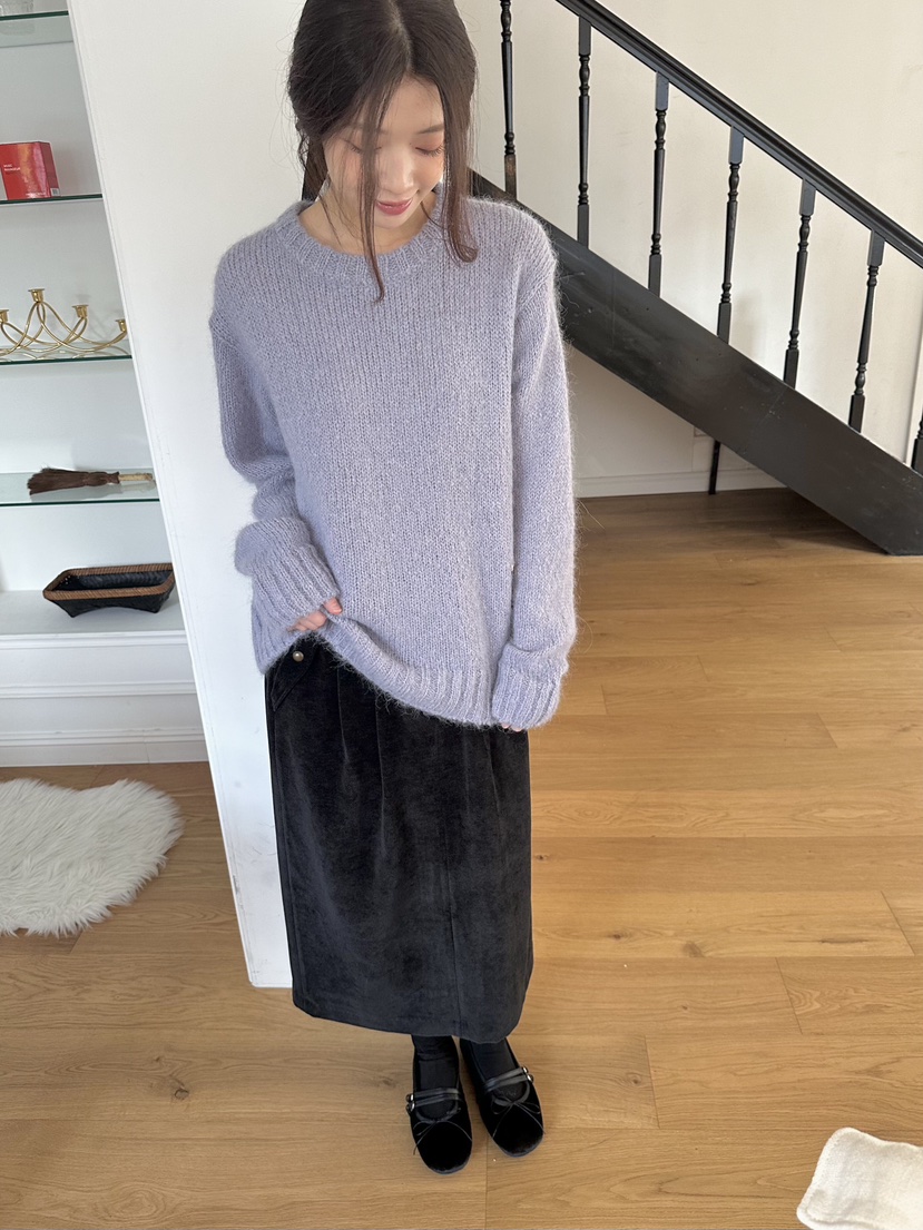 ERUME韓國直郵㊣女士新品職業時尚25秋冬熱賣休閑針織衫羊駝ERUME針織衫