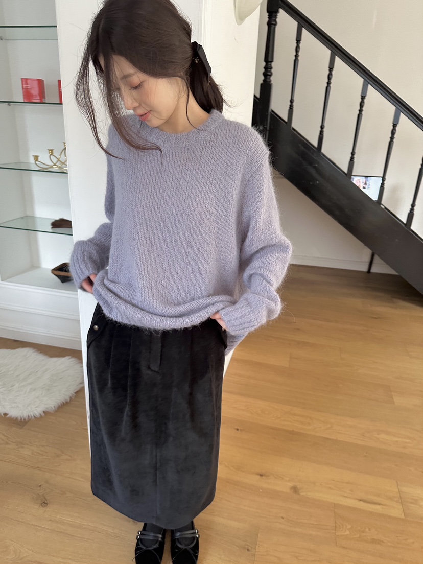 ERUME韓國直郵㊣女士新品職業時尚25秋冬熱賣休閑針織衫羊駝ERUME針織衫