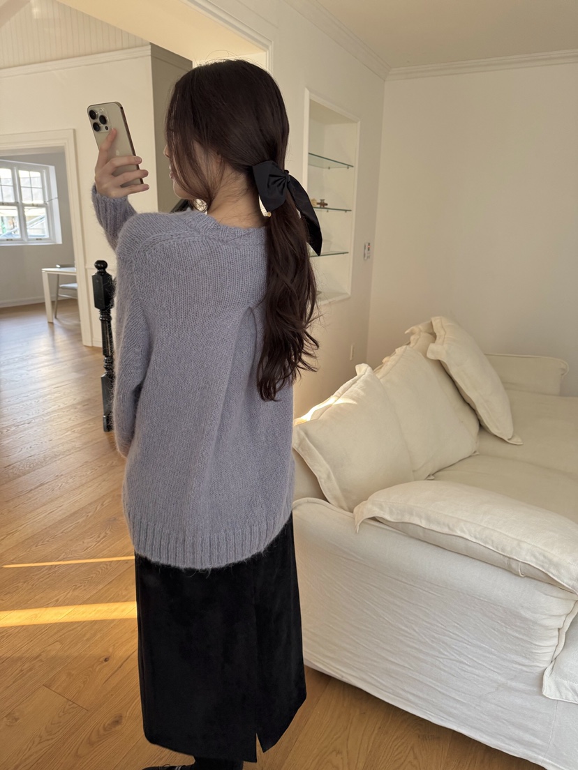 ERUME韓國直郵㊣女士新品職業時尚25秋冬熱賣休閑針織衫羊駝ERUME針織衫