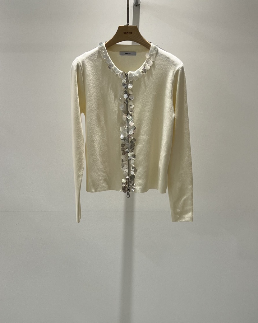 DENISE東大門㊣實拍女士新款時尚職業25秋冬休閑針織衫拉鏈DENISE針織衫圖色2