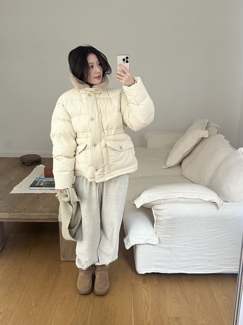 ERUME東大門㊣代購女裝新品25秋冬人氣熱賣職業時尚短款棉服ERUME短款棉服