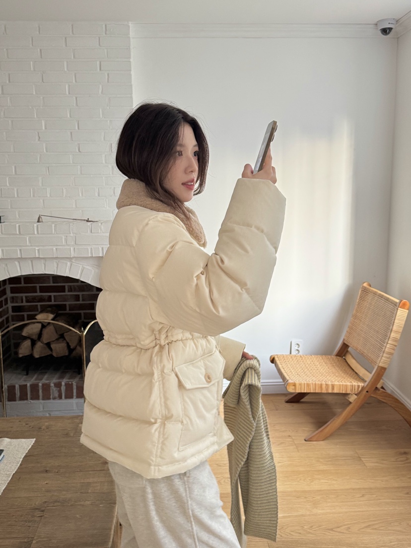 ERUME東大門㊣代購女裝新品25秋冬人氣熱賣職業時尚短款棉服ERUME短款棉服