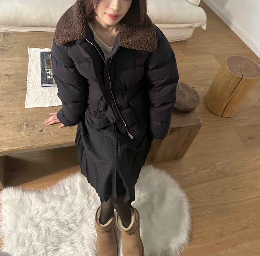 ERUME東大門㊣代購女裝新品25秋冬人氣熱賣職業時尚短款棉服ERUME短款棉服