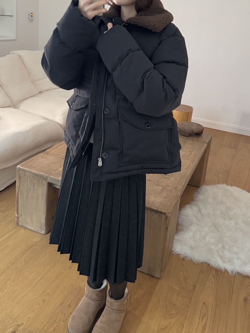 ERUME東大門㊣代購女裝新品25秋冬人氣熱賣職業時尚短款棉服ERUME短款棉服