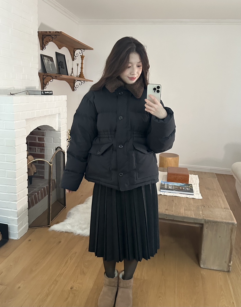 ERUME東大門㊣代購女裝新品25秋冬人氣熱賣職業時尚短款棉服ERUME短款棉服