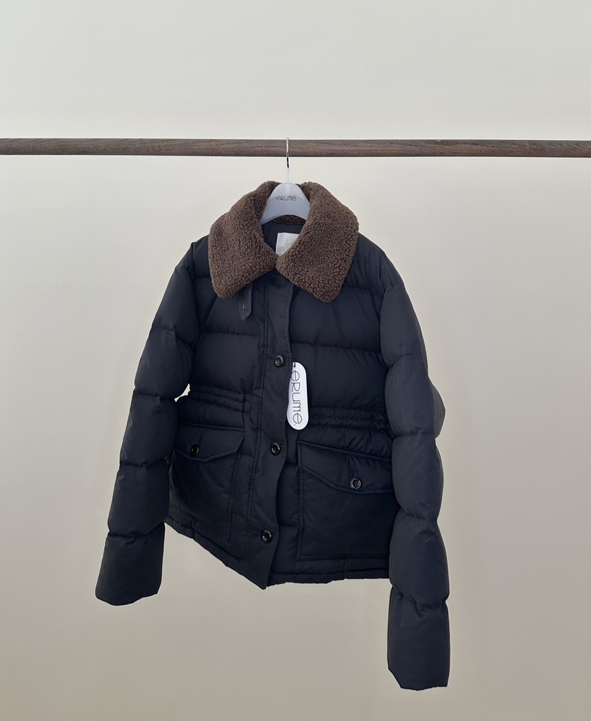 ERUME東大門㊣代購女裝新品25秋冬人氣熱賣職業時尚短款棉服ERUME短款棉服圖色2