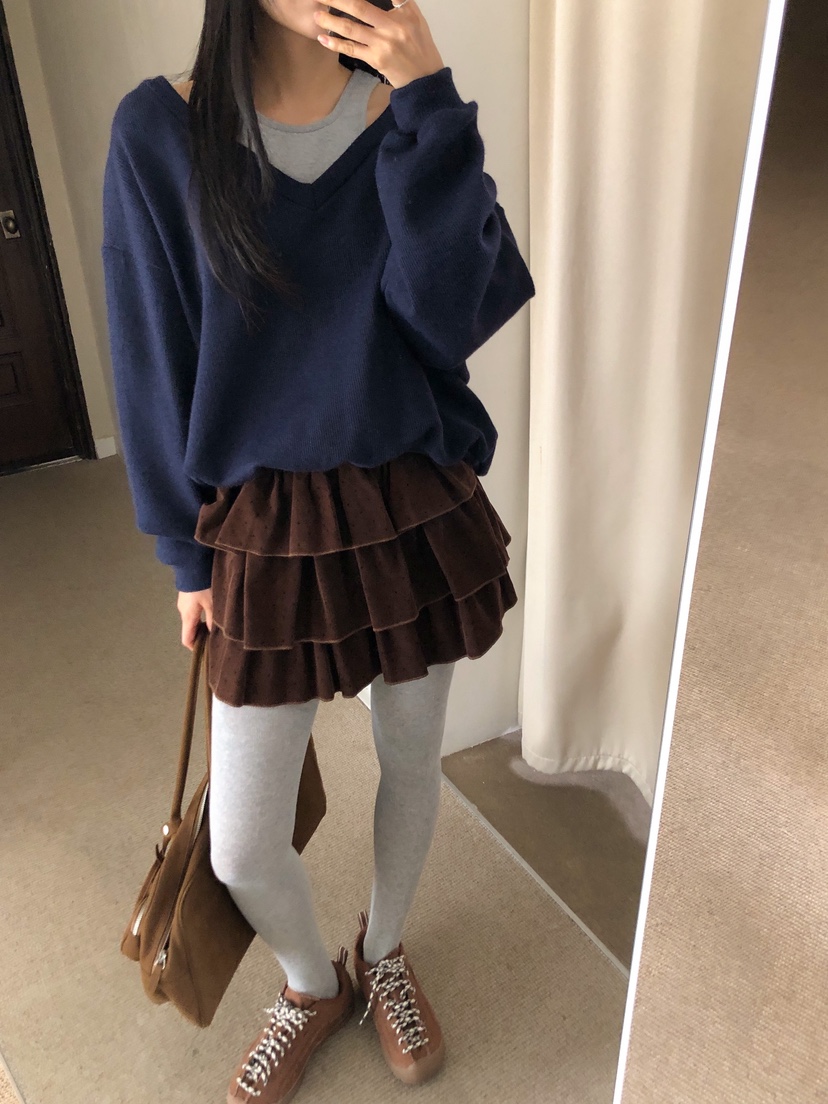 MARKE-P東大門㊣直郵女裝新品職業休閑25秋冬時尚裙褲燈芯絨MARKE-P裙褲