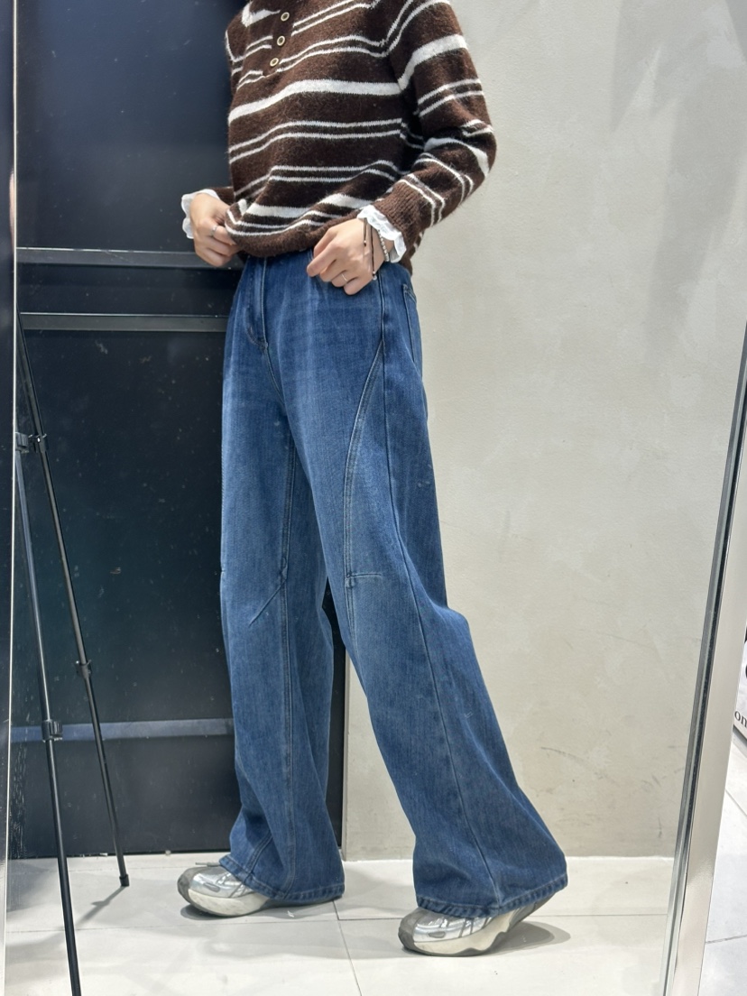 MILLIMETER東大門㊣實拍女裝新品職業25秋冬牛仔褲不含腰帶MILLIMETER/MGML牛仔褲