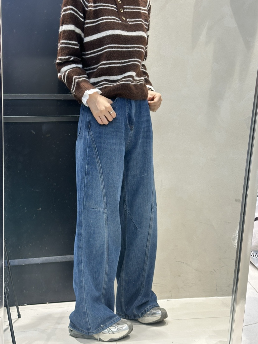 MILLIMETER東大門㊣實拍女裝新品職業25秋冬牛仔褲不含腰帶MILLIMETER/MGML牛仔褲