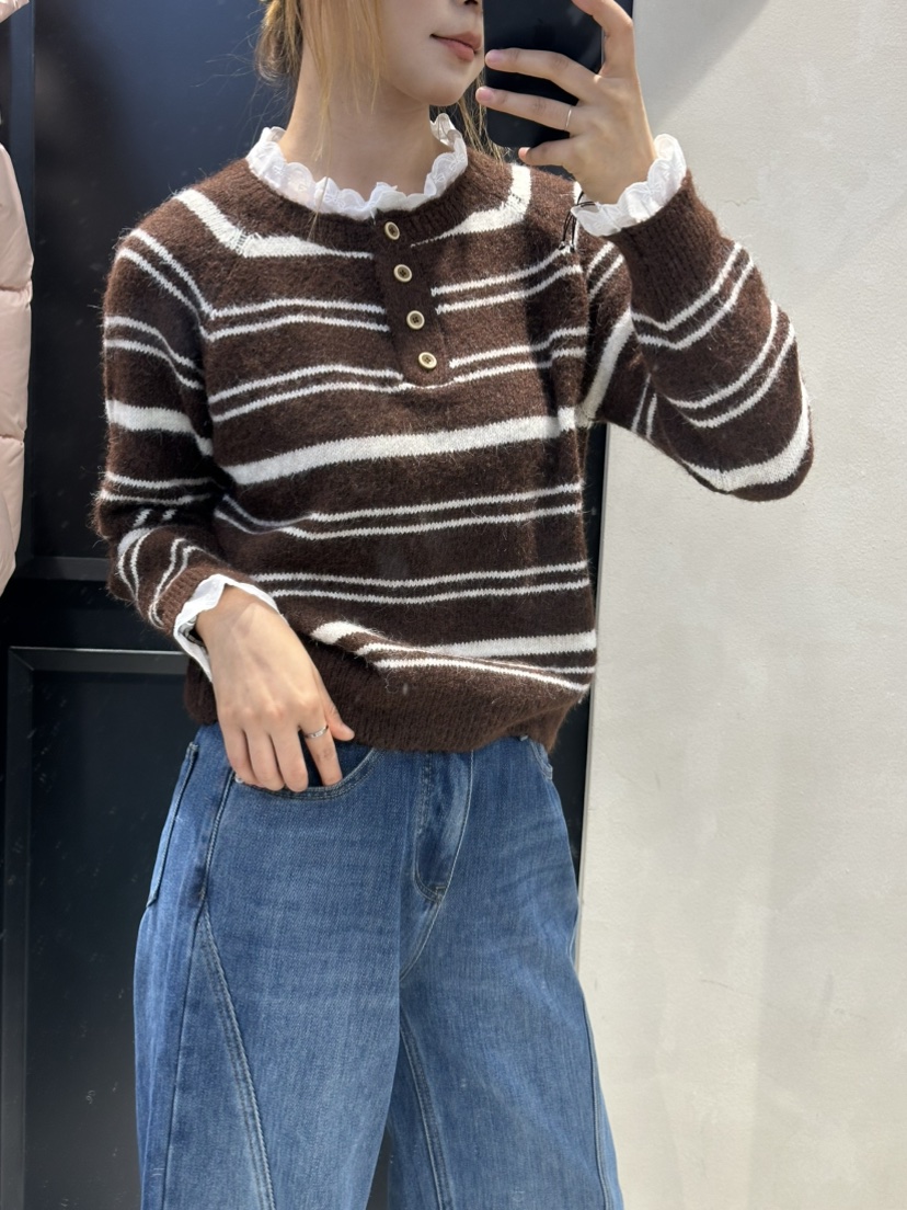 MILLIMETER東大門㊣實拍女裝新款時尚職業人氣休閑針織衫褶皺MILLIMETER/MGML針織衫