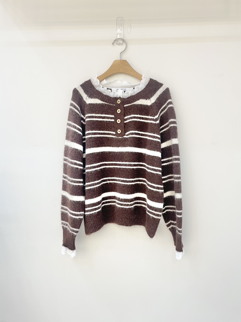 MILLIMETER東大門㊣實拍女裝新款時尚職業人氣休閑針織衫褶皺MILLIMETER/MGML針織衫圖色2