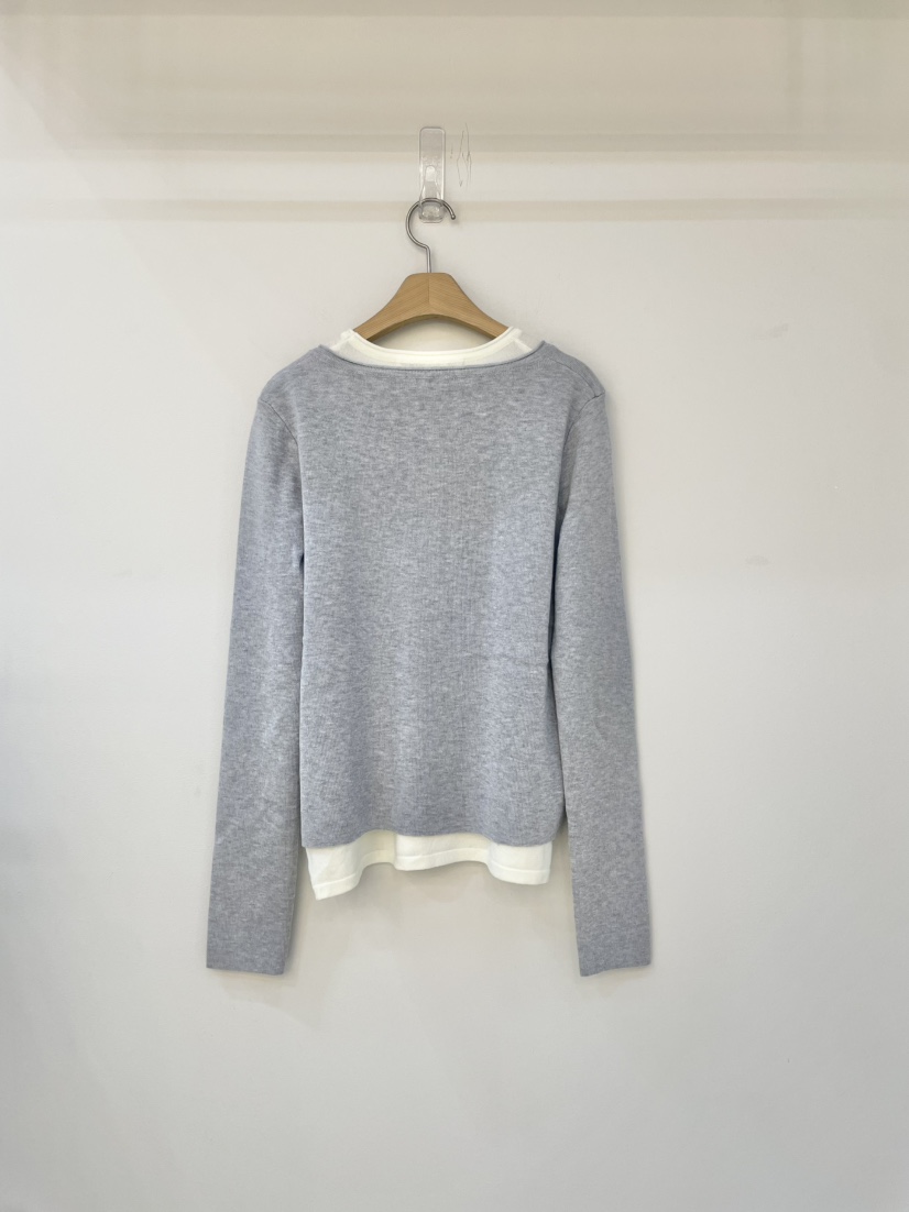 MILLIMETER東大門㊣直郵女士新品職業休閑人氣針織衫假兩件MILLIMETER/MGML針織衫