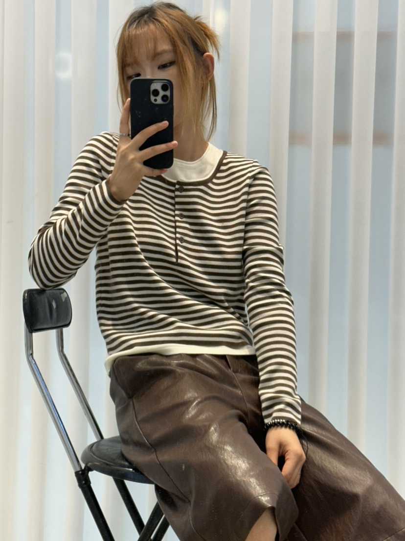 MILLIMETER東大門㊣直郵女士新品職業休閑人氣針織衫假兩件MILLIMETER/MGML針織衫