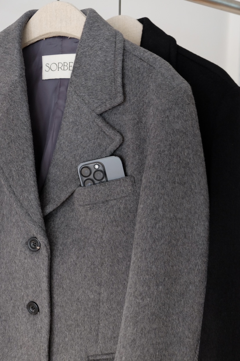 SORBET韓國直郵㊣女裝新款職業熱賣時尚25秋冬人氣夾克羊毛SORBET/flat white夾克