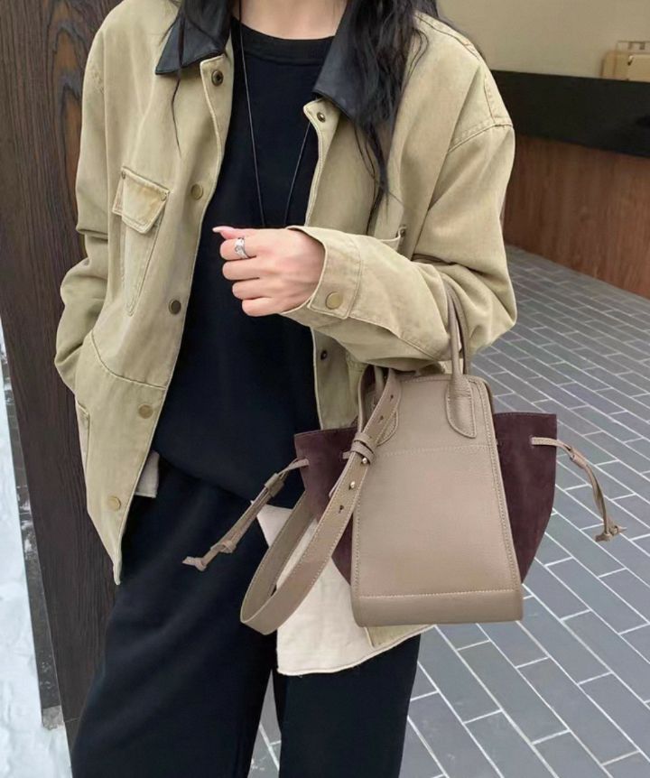 TROUVAILLE東大門㊣直郵女裝新品推薦手拿包腋下包絨面革牛皮TROUVAILLE手拿包/腋下包