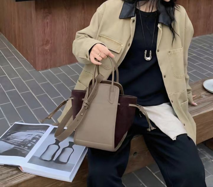 TROUVAILLE東大門㊣直郵女裝新品推薦手拿包腋下包絨面革牛皮TROUVAILLE手拿包/腋下包