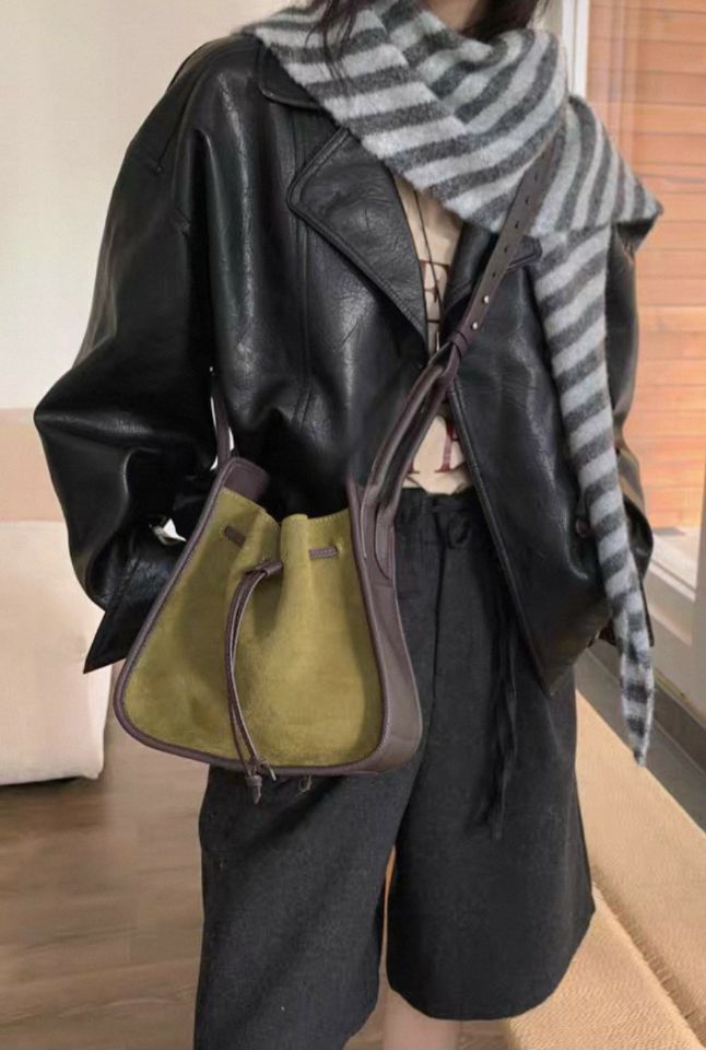 TROUVAILLE東大門㊣直郵女裝新品推薦手拿包腋下包絨面革牛皮TROUVAILLE手拿包/腋下包