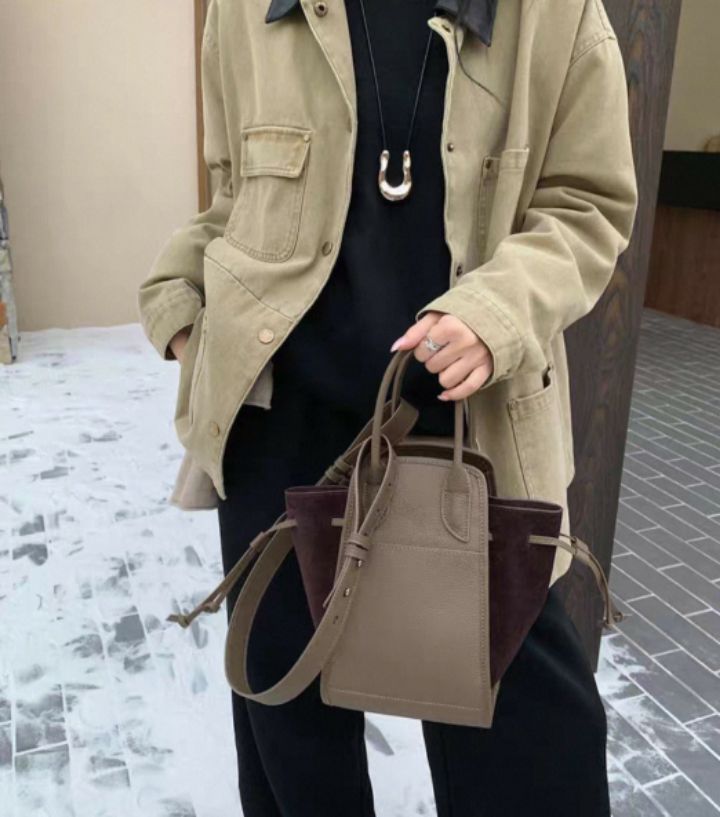 TROUVAILLE東大門㊣直郵女裝新品推薦手拿包腋下包絨面革牛皮TROUVAILLE手拿包/腋下包