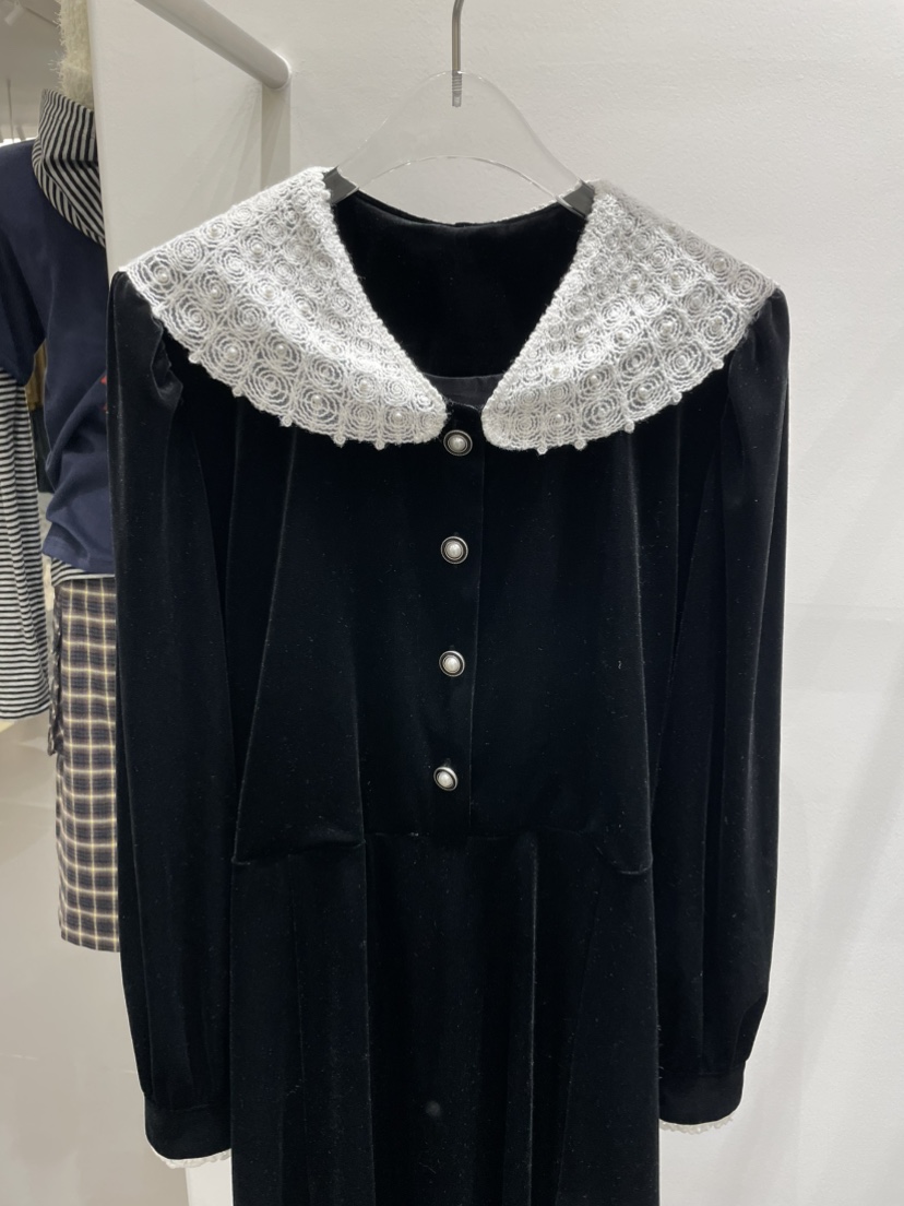 ANNA VERRY-P韓國代購㊣女士新款熱賣時尚人氣連衣裙天鵝絨ANNA VERRY-P連衣裙