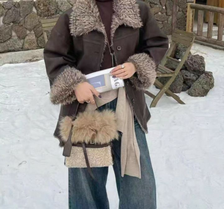 TROUVAILLE韓國代購㊣女裝新品職業人氣熱賣單肩斜跨包狐貍TROUVAILLE單肩/斜跨包