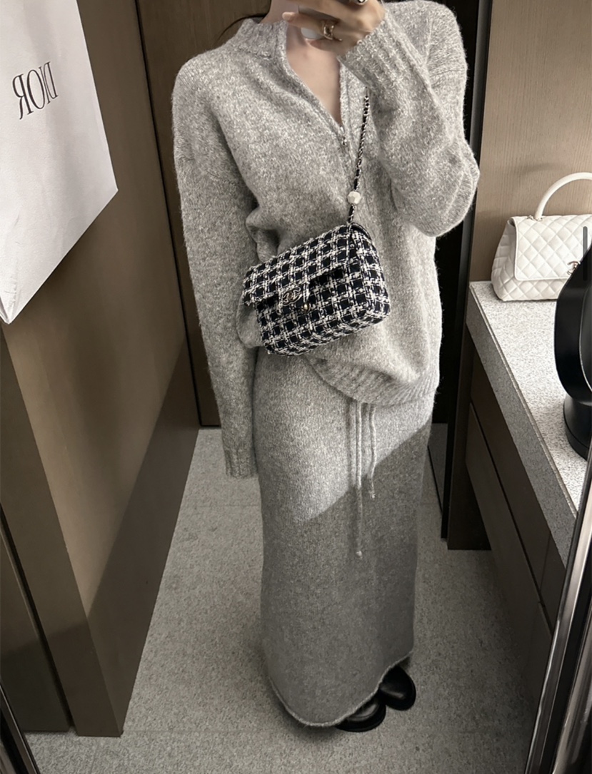 OLA韓國直郵㊣女裝新品推薦人氣時尚熱賣25秋冬職業休閑長裙mellor/OLA長裙