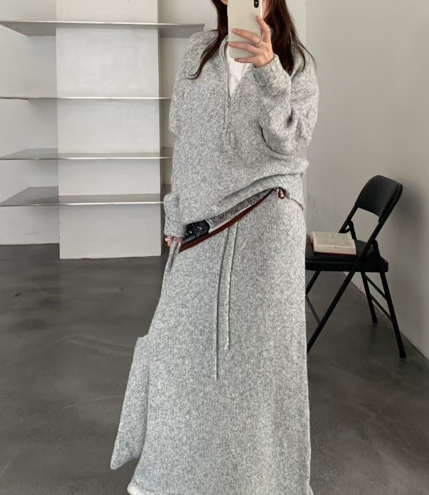 OLA韓國直郵㊣女裝新品推薦人氣時尚熱賣25秋冬職業休閑長裙mellor/OLA長裙