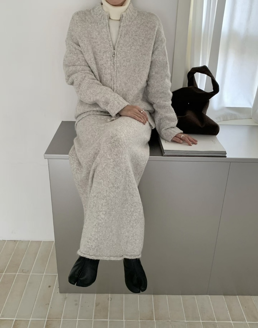 OLA韓國直郵㊣女裝新品推薦人氣時尚熱賣25秋冬職業休閑長裙mellor/OLA長裙