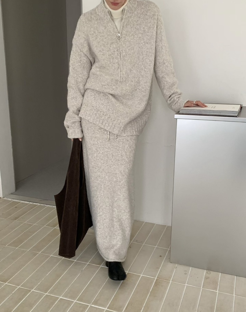 OLA韓國直郵㊣女裝新品推薦人氣時尚熱賣25秋冬職業休閑長裙mellor/OLA長裙