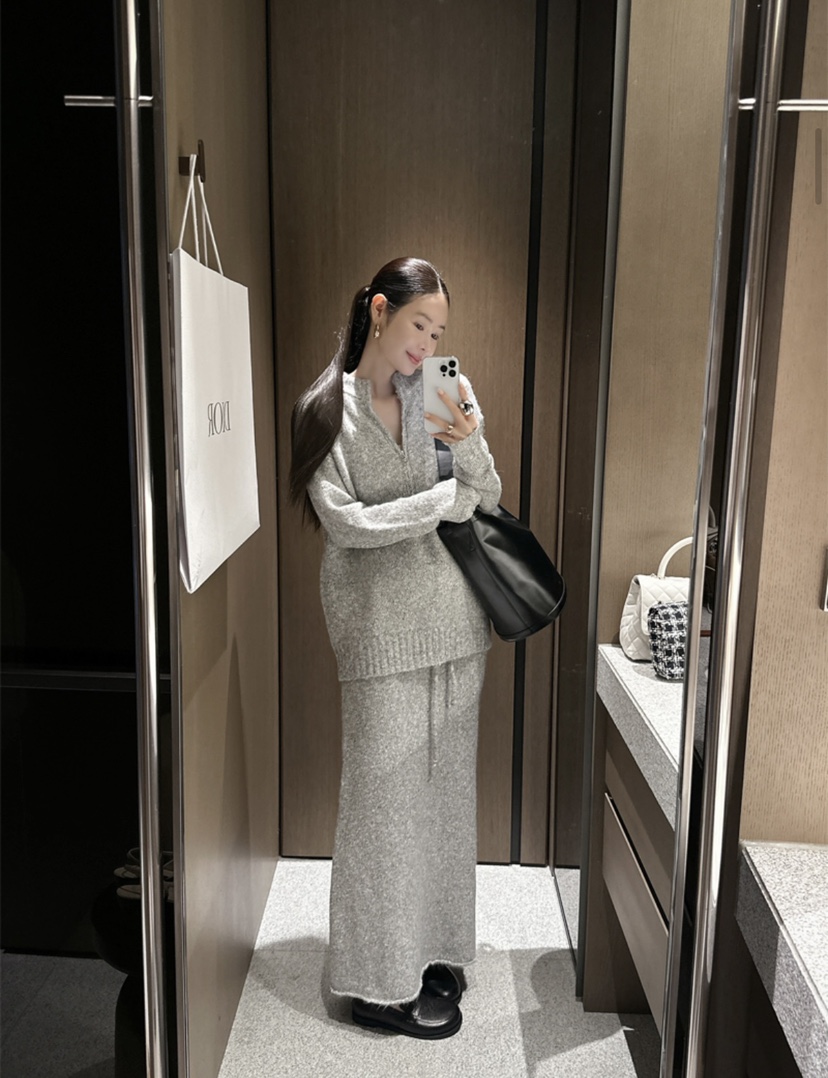 OLA東大門㊣代購女士新款休閑熱賣推薦25秋冬職業時尚針織衫mellor/OLA針織衫