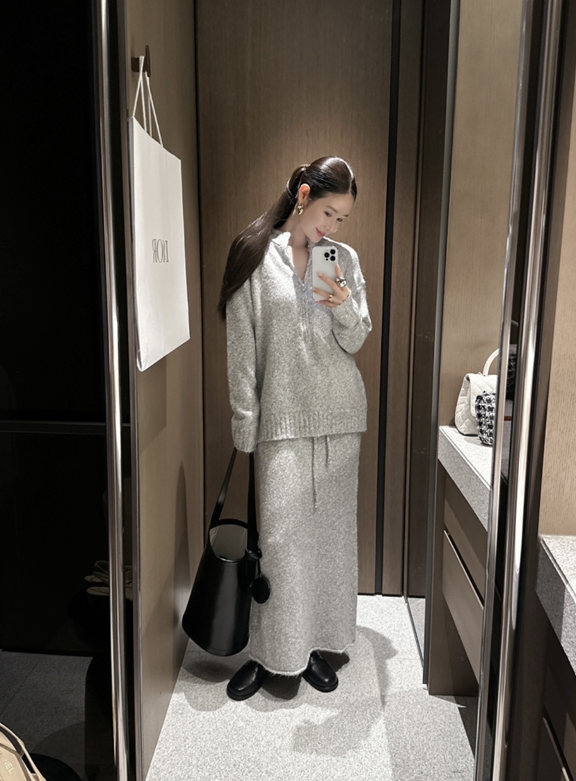 OLA東大門㊣代購女士新款休閑熱賣推薦25秋冬職業時尚針織衫mellor/OLA針織衫