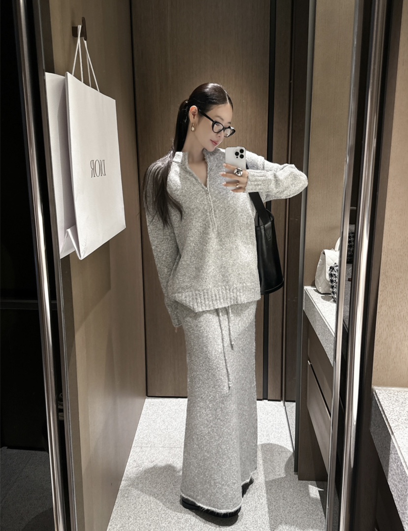 OLA東大門㊣代購女士新款休閑熱賣推薦25秋冬職業時尚針織衫mellor/OLA針織衫