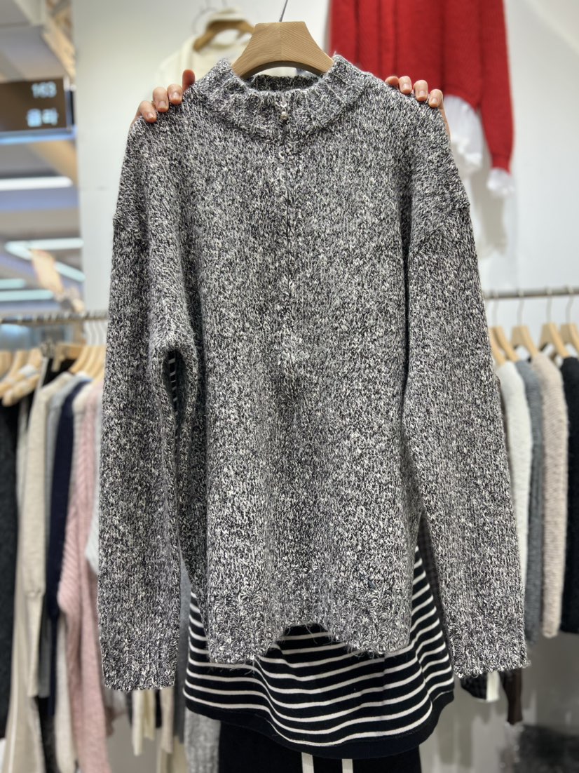 OLA東大門㊣代購女士新款休閑熱賣推薦25秋冬職業時尚針織衫mellor/OLA針織衫圖色3