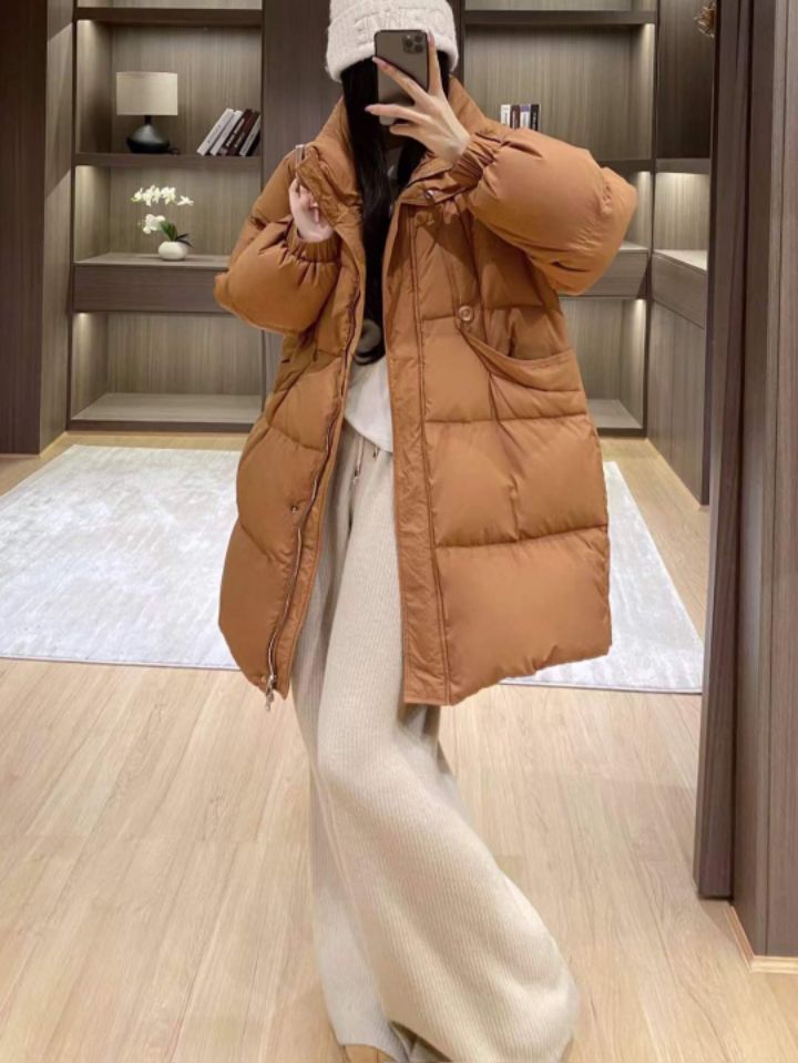 BOBBIE DOLL韓國代購㊣女裝新款時尚職業熱賣休閑長款棉服BOBBIE DOLL長款棉服