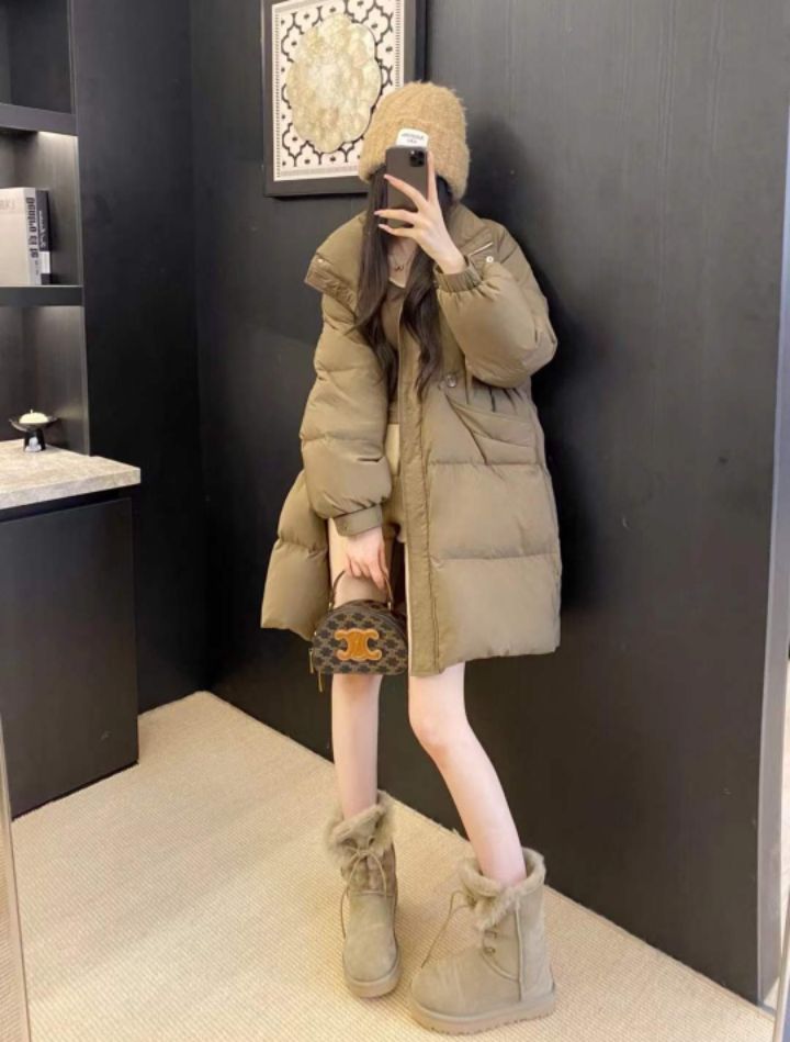 BOBBIE DOLL韓國代購㊣女裝新款時尚職業熱賣休閑長款棉服BOBBIE DOLL長款棉服